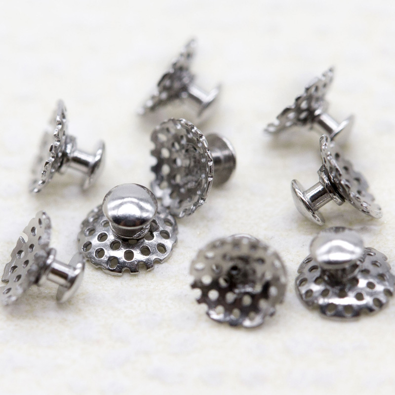 lingual buttons perforated base flat mesh base elliptical base buttons